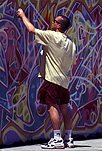 People, man, men, male, males, wall, walls, mural, murals, art, artwork, spray, sprays, spraying, sydney, nsw, new South Wales, australia, people, wall mural, wall murals, painting, paintings, wall painting, wall paintings, outdoors.
