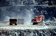 Australia, WA, Western Australia, mine, mines, mining, goldfields, gold mine, gold mines, gold mining, Kalgoorlie, Boulder, open cut, open cut mine, open cut mines, open cut mining, truck, trucks, dump truck, dump trucks.
