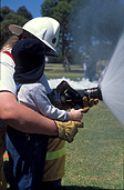 Man, men, male, males, occupation, occupations, child, children, helmet, helmets, fireman, firemen, water, south australia, SA, australia, glove, gloves.