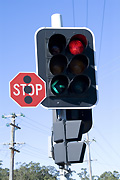 Australia, transport, transportation, vehicle, vehicles, traffic light, traffic lights, traffic signal, traffic signals, green, signal, signals, light, lights, traffic, sign, signs, stop, stop sign, stop signs, arrow, arrows.