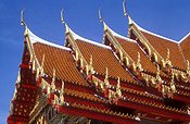 Asia, Thailand, bangkok, architecture, wat, wats, wat benchamabophit, benchamabophit, roof, roofs, rooves, gold.