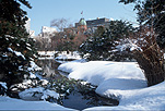 Asia, japan, sapporo, snow, snow scene, snow scenes, winter, river, rivers, Royalty Free Image