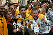 People, child, children, puberty, Australia, New South Wales, sydney, people, child, children, puberty, teenager, teenagers, boy, boys, adolescent, adolescents, sport, rugby, fan, fans, teenage boy, teenage boys, crowd, crowds.