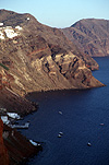 Greece, Europe, Southern Aegean, Southern Aegean region, santorini, Aegean, Aegean sea, cycladic, cycladic island, cyclades Islands, stroggili, coast, coastline, coastlines, cliff, cliffs.