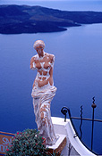 Greece, Europe, Southern Aegean, Southern Aegean region, santorini, Aegean, venus, statue, statues, coast, coasts, coastal, water.