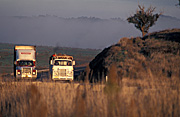 Transport, transportation, vehicle, hill, hills, vehicles, heavy vehicle, heavy vehicles, Truck, Trucks, road, roads, sealed road, sealed roads, semi, semis, semi-trailer, semi-trailers, semi trailer, semi trailers, roadtrain, roadtrains, road train, road trains, bend, bends, australia, nsw, new South Wales.