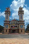 Vietnam, buddhism, buddhist, buddhistic, caodism, caodai religion, southern vietnam, temple, temples, vietnamese temple, vietnamese temples, religion, religions, religious, religious building, religious buildings, Caodai, Caodai temple, Caodai temples, Caodai Great Temple, Tay Ninh, cloud, clouds, sky, skies, sky scenes.