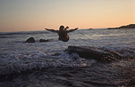 People, child, children, puberty, Costa Rica, Pacific Ocean, ocean, oceans, seascape, seascapes, coast, coasts, coastline, coastlines, dive, dives, diving, diver, divers, boy, boys, teenager, teenagers, teenage boy, teenage boys, sea, seas, male, males.