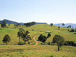 Australia, New South Wales, Gloucester, road, roads, dirt road, dirt roads, unsealed road, unsealed roads, rural, rural scene, rural scenes, farming, farm land, farming land, farm, farms, Bucketts Mountains, barrington tops, great dividing range, World Heritage site, World heritage sites, bend, bends.