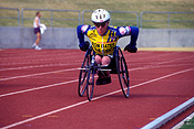 Australia, people, man, men, male, males, outdoors, disabled, disability, disabilities, disabled people, helmet, helmets, medical equipment, wheelchair, wheelchairs, athlete, athletes, disabled sports, race, races, racing, competition, competitions, compete, competing, paralympic, paralympics, paraplegic, paraplegics, handicapped, handicapped people.