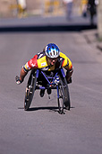 Australia, people, man, men, male, males, outdoors, disabled, disability, disabilities, disabled people, helmet, helmets, medical equipment, wheelchair, wheelchairs, athlete, athletes, disabled sports, race, races, racing, competition, competitions, compete, competing, paralympic, paralympics, paraplegic, paraplegics, handicapped, handicapped people.