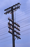 Power line, power lines, powerline, powerlines, electricity, electricity pylon, electricity pylons, electricity tower, electricity towers, power cable, power cables, power transmission line, power transmission lines, transmission tower, transmission towers, utility tower, utility towers, energy, engineering, sky, skies, blue sky, blue skies.
