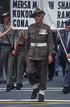 Australia, sydney, Anzac, Anzacs, Anzac Day, Anzac Days, parade, parades, Anzac Day parade, Anzac Day parades, digger, diggers, Australian digger, Australian diggers, people, Anzac Day 2003, old man, old men, elderly man, elderly men, elderly people, elderly person, elderly person, old people, medal, medals, hat, hats, soldier, soldiers, slouch, slouch hat, slouch hats, slouch.