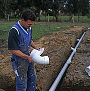 People, Man, Men, Male, Males, Occupation, Occupations, plumber, plumbers, plumbing, pipe, Pipes, building industry, construction industry, drain, drains, drainage, pipeline, pipelines, australia, house, houses, housing, construction, construction site, construction sites, outdoors, australia, victoria, water pipe, water pipes.