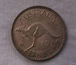 Animal, Animals, Australia, Australian currency, Australian coins, coin, coins, early coin, early coins, penny, pennies, early penny, early pennies, old penny, old pennies, Australian penny, Australian pennies, 1948 Penny, Australian 1948 Penny, George Kruger Gray, George Gray, old coin, old coins, kangaroo, kangaroos.