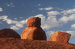 Australia, NT, Northern Territory, wauchope, stuart, stuart highway, outback, australian outback, outback australia, Devils Marble, Devils Marbles, Devils Marbles Conservation Reserve, boulder, boulders, rock, rocks, granite, granite boulder, granite boulders, devil's marbles, geological formation, geological formations, weathering, spheroidal weathering, outback, australian outback, outback australia, sky, skies, blue sky, blue skies, cloud, clouds, outback, australian outback, outback australia.