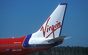 Australia, transport, transportation, vehicle, vehicles, plane, planes, aircraft, aircrafts, aeroplane, aeroplanes, virgin, virgin blue, sign, signs, advertise, advertises, advertising.