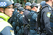 Australia, New South Wales, police, police force, emergency service, emergency services, law, law enforcer, law enforcement, law and order, helmet, helmets, sydney, people, apec, crowd, crowds, apec demonstration, demonstrator, demonstrators, demonstration, demonstrations, protest, protests, asia pacific economic cooperation.