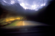 Australia, SA, South Australia, Adelaide, Adelaide Hills, road, roads, sealed, sealed road, sealed roads, night, nightime, car, cars, transport, transportation, vehicle, vehicles, headlight, headlights.