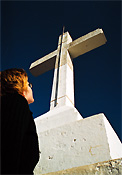 Woman, women, female, females, religion, mt krizevac, mount krizevac, krizevac, medjugorje, herzegovina, bosnia, Religion, religions, religious, religious building, religious buildings, catholic, catholics, catholic religion, roman catholic, roman catholics, roman catholic church, roman catholicism, christianity, christian, christians, faith, spirituality, worship, worships, worshipping, people, catholic church, catholic churches, architecture, church, churches, cross, crosses, MM49,