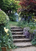 Garden, Gardens, gazebo, gazebos, summerhouse, summerhouses, summer house, summer houses, step, steps, tree, trees.