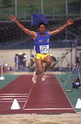 Australia, New South Wales, Sydney, People, male, males, man, men, Jump, jumps, longjump, longjumping, longjumper, longjumpers, long, Sport pictures, Sports, Sporting event, sporting events, athlete, athletes, competition, competitions, long jump, long jumper, long jumpers, long jumping, track and field, track and field event, track and field events, outdoors.