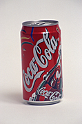 Can, cans, aluminium, aluminium can, aluminium cans, drink, drinks, soft drink, soft drinks, coke, coca-cola, coca cola, sign, signs, label, labels.