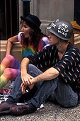 Australia, New South Wales, sydney, man, men, male, males, outdoors, helmet, helmets, protester, protesters, protest, protests, demonstration, demonstrations, gulf war, women, woman, female, females, outdoors.