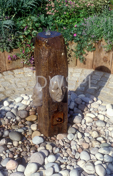 Waterfeature In Pebble Garden