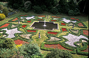 Garden, gardens, pond, ponds, garden pond, garden ponds, water feature, water features, waterfeature, waterfeatures, water garden, water gardens, Lyme Park, Cheshire, England, English garden, English gardens, Britain, Great Britain, United Kingdom.
