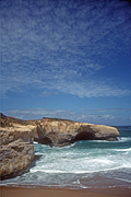 Australia, Vic, Victoria, Port Campbell, Port Campbell NP, Port Campbell National Park, London Bridge, coast, coasts, coastal, coastline, coastlines, seashore, seashores, shoreline, shorelines, wave, waves, water, beach, beaches.