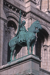 France, Europe, French, Architecture, French architecture, Church, Churches, Paris, Sacre Coeur, Sacre Coeur, Basilica, Basilicas, Cathedral, Cathedrals, Basilica deu Scre Couer, Basilica of the Sacred Heart, Church of the Sacre Coeur, Monmartre, Monmartre District, statue, statues, monument, monuments, horse, horses, animal, animals, FF25,