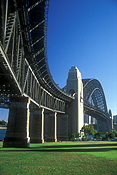Australia, New South Wales, Architecture, arch, arches, archway, archways, Architecture, Sydney, Sydney Harbour Bridge, park, parks, Sydney Harbor Bridge, harbour bridge, bridge, bridges, sky, skies, blue sky, blue skies, lawn, lawns, FF25,