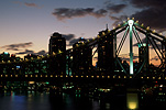 Australia, Qld, Queensland, Brisbane, Bridge, Bridges, Storey Bridge, river, rivers, Brisbane river, architecture, night, nights, evening, evenings, city, cities, FF25,