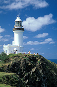 Architecture, Australia, New South Wales, Byron Bay, Cape Byron, Byron Bay lighthouse, Cape Byron Lighthouse, lighthouse, lighthouses, navigation, navigational aid, navigational aids, lightstation, lightstations, sky, skies, blue sky, blue skies, coast, coasts, coastline, coastlines, cloud, clouds, FF25,