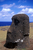 Easter Island, Chile, Latin America, Monolith, Monoliths, Ceremonial, Ceremonial site, Ceremonial sites, shrine, shrines, ceremonial shrine, ceremonial shrines, Historic site, Historic sites, megalithic, moais, sentinel, sentinels, rano raraku, ahu vinapu, statue, statues.