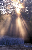 Australia, Queensland, Qld, Cape, Capes, York, Cape York, Elliot Falls, Waterfall, Waterfalls, running water, forest, forests, running water, sun, the sun.