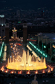 Europe, spain, barcelona, architecture, palace, palaces, fountain, fountains, national palace, water, night, nightime, evening, evenings, FF25,