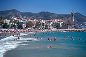 Spain, Sitges, Costa Dorada, beaches, beach, coast, coastal, coastline, coastlines, sea, seas, FF25,