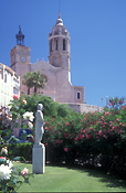 Spain, Sitges, Costa Dorada, church, churches, sant bartomeul, religion, religious building, religious buildings, statue, statues, architecture, bartomeul, spanish, FF25,