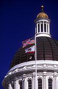 Architecture, america, usa, united states, united states of america, california, sacramento, capital building, capital buildings, capital, dome, domes, flag, flags, american flag, american flags, FF25,