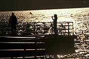 People, silhouette, silhouettes, USA, United States, United States of America, America, California, Lake Tahoe, lake, lakes, evening, evenings, outdoors, FF25,