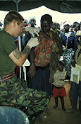 Africa, African, Africans, Civil War, Civil Wars, Rwanda, Rwandan, Rwandan Civil War, military, defence, defence forces, armed services, Rwandan Refugee Camp, Rwandan Refugee Camps, Refugee Camp, Refugee Camps, Refugee, Refugees, people, immunisation, cholera, armed forces, army, tattoo, tattoos, JRH24,