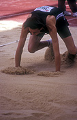 Australia, New South Wales, Sydney, People, male, males, man, men, Jump, jumps, longjump, longjumping, longjumper, longjumpers, long, Sport pictures, Sports, Sporting event, sporting events, athlete, athletes, competition, competitions, long jump, long jumper, long jumpers, long jumping, track and field, track and field event, track and field events, outdoors.