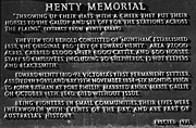 Australia, vic, victoria, coleraine, henty, memorial, memorials, settler, settlers, edward henty.