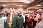 Religion, religions, religious, religious building, religious buildings, catholic, catholics, catholic religion, roman catholic, roman catholics, roman catholic church, roman catholicism, christianity, christian, christians, faith, spirituality, worship, worships, worshipping, people, man, men, male, males, archbishop, archbishops, rite of blessing, catholic church, catholic churches, interior, interiors, parish, parishes, mass of ordination, ordination, ordinate, ordinates, consecrate, consecrates, consecrating, holy water, bless, blesses, blessing, parishioner, parishioners, MM49,