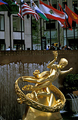 USA, America, United States, United States of America, New York, New York city, rockefeller, rockefeller centre, rockefeller plaza, plaza, plazas, manhattan, john d rockeffer, statue, statues, gold, FF25,