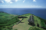 Caribbean, Caribbean Islands, Saint Kitts, St Kitts, Brimstone Hill, Brimstone Hill Fortress, Fort, Forts, Fortress, Fortresses, hill, hills, green hill, green hills, coast, coasts, coastline, coastlines, FF25,