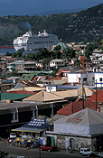 Caribbean, Caribbean Islands, Dominica, roseau, transport, transportation, vehicle, vehicles, ship, ships, shipping, vessel, vessels, cruise, cruises, cruise ship, cruise ships, port, ports, sign, signs, FF25,