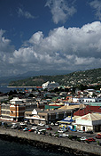Caribbean, Caribbean Islands, Dominica, roseau, transport, transportation, vehicle, vehicles, ship, ships, shipping, vessel, vessels, cruise, cruises, cruise ship, cruise ships, port, ports, cloud, clouds, storm cloud, storms clouds, FF25,